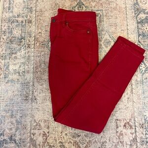 LOFT Modern Skinny Red Jeans. Size 4 petite.